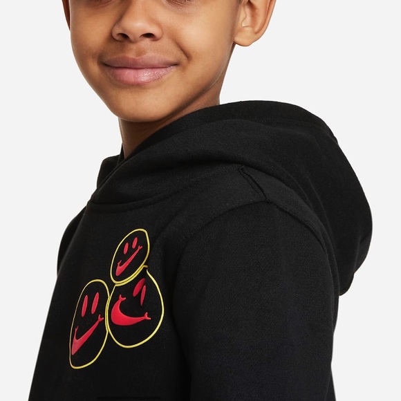 NIKE Kids Pullover Hoodie Black Go the Extra Smile Style 86J491-023 Size  Large tourism.sg.gov.lk